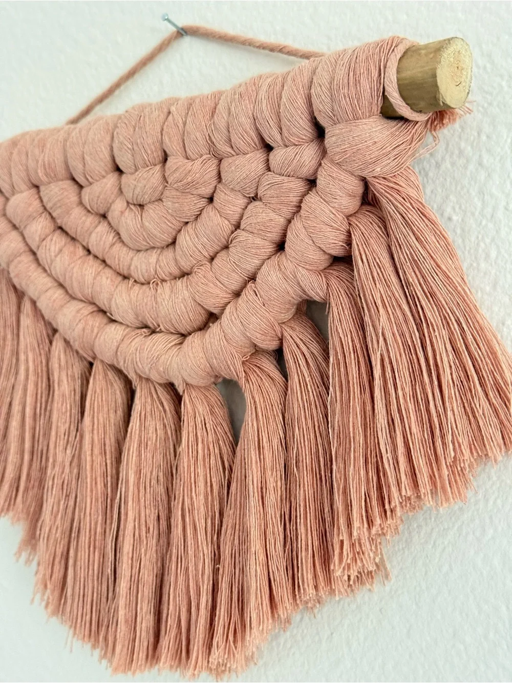 Boho style macrame wall hanging